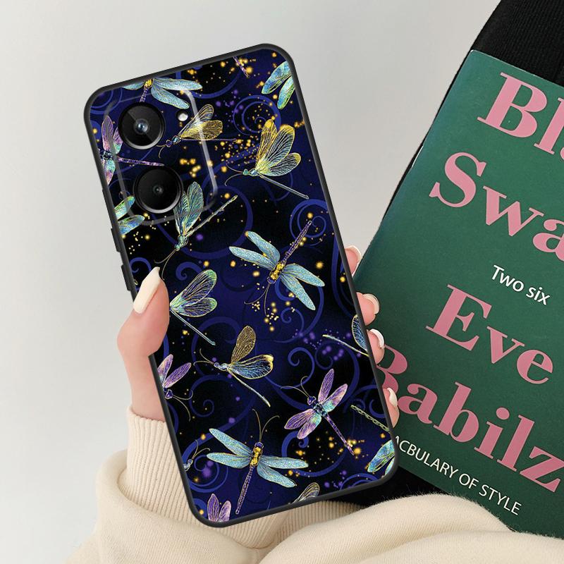 Dragonfly Animal Art For Realme 12 9 10 11 Pro Plus GT5 C67 C55 C53 C51 C35 C33 C30 C25s C21Y C11 GT Neo 5 Case