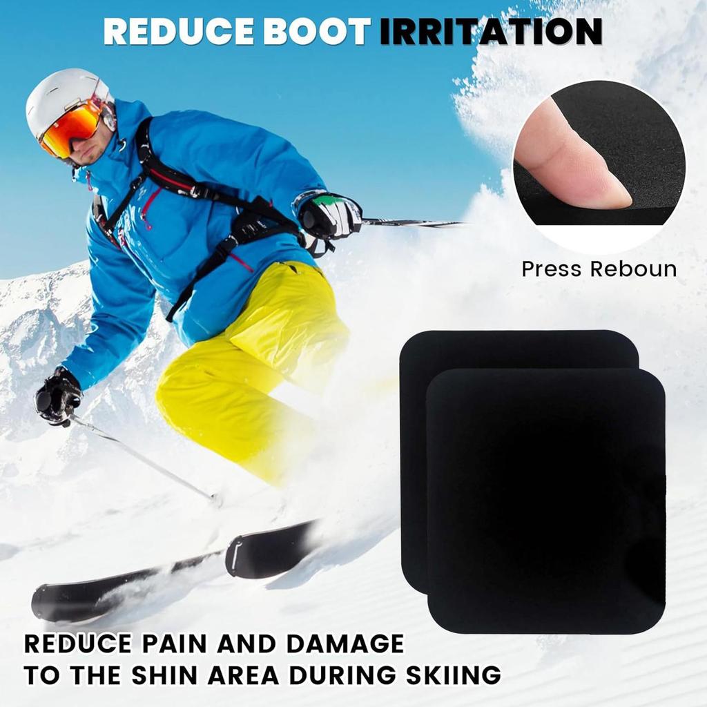 Snow Ski Shin Guards 4 Pieces Cuttable Leg Protective Pad Snowboard Shin Protective Pad For Snowboarding Snowboarders Ski