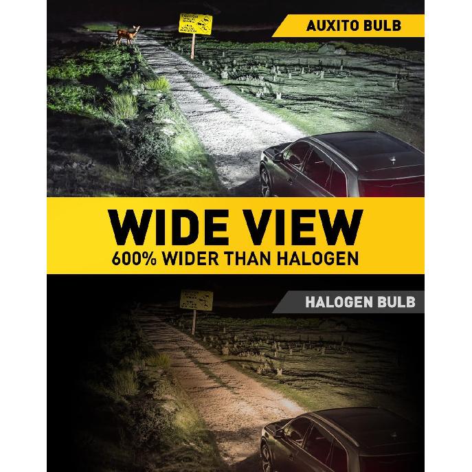 

AUXITO 2025 Обновление Лампы H13/9008, 24000Лм 600% Ультра Яркость, 6500К Супер Яркая Противотуманная Лампа, 1:1 Мини-размер Галоген Замена ламп H13, Plug-N-Play H13 9008 Bulbs