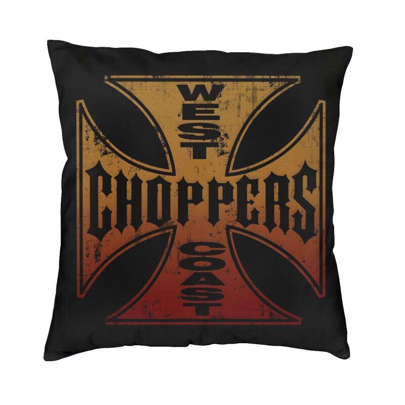 West Coast Iron Cross Choppers Dekokissenbezug, dekorativer modischer Kissenbezug für Sofa, quadratische Bettwäsche, Kissenbezug