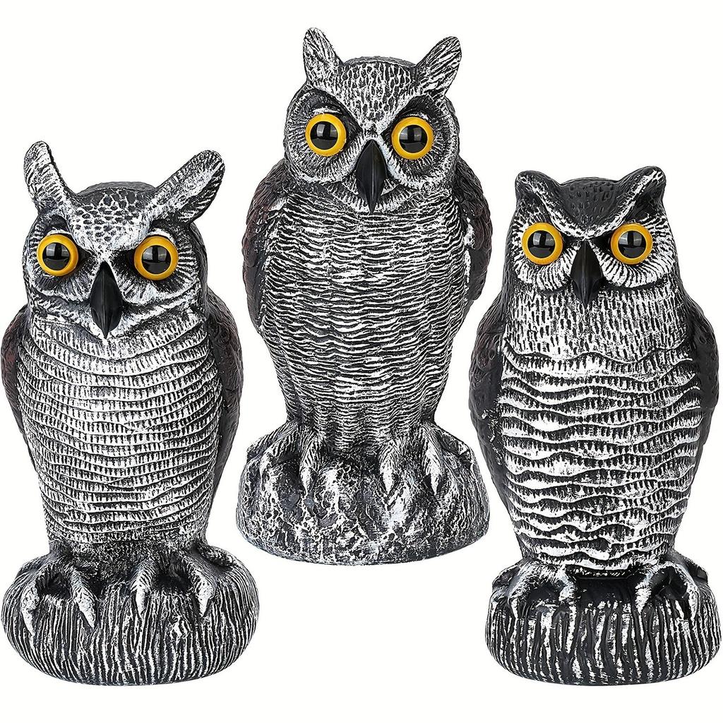 Realistic Bird Repeller Owl Decoy Scarecrow Scares Birds Owl Garden OutdoorProtection Repellent Pest Control Scarecrow