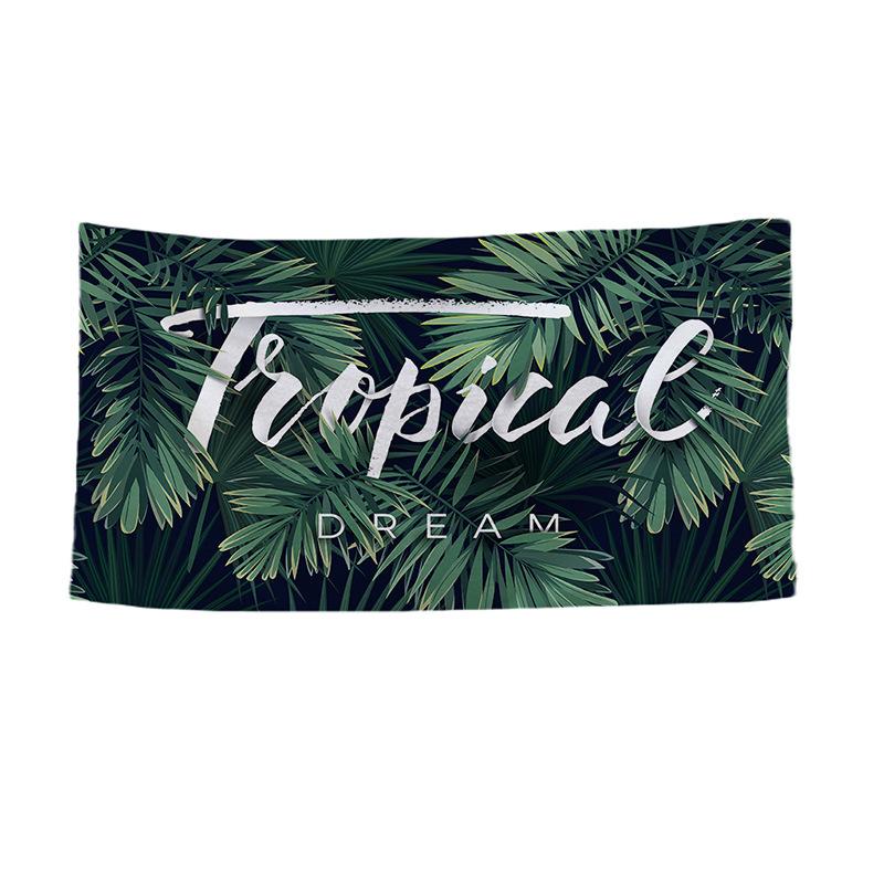 Beach Vacation Sun Protection Beach TowelPortable Floor MatSwimming Quick-drying Towel Women's Printed Bath Towel