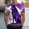3D printing new men's fashion casual simple short-sleeved T-shirt comfortable breathable cherry blossom print short sleeve