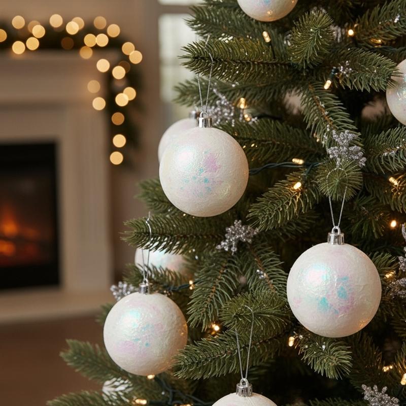 Christmas Decoration Ball, Christmas Sequins Foam Ball. Suitable for Holiday Celebrations and Christmas Tree Decorations
