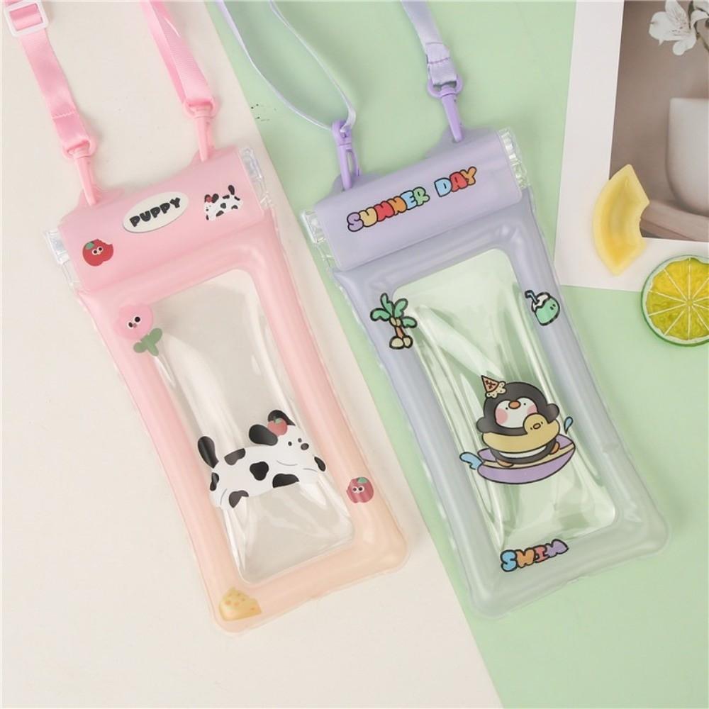 Transparent Hanging Neck Phone Bag PVC Floating Phone Dry Cover Mobile Phone Pouch Diving