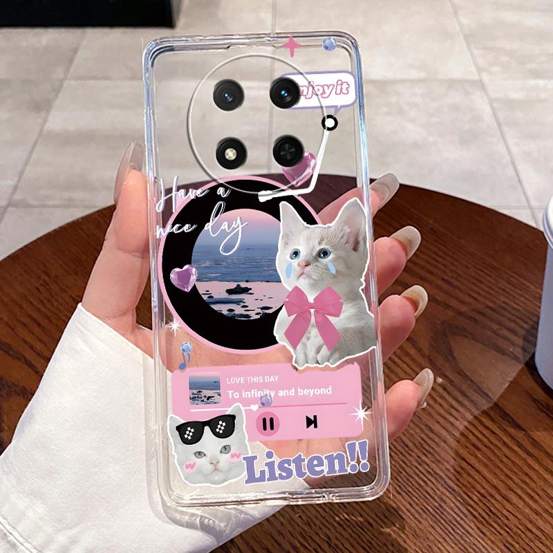 For Honor Magic 7 Lite Case Magic7 Lite BRP-NX1 Clear Luxury Cute Funny Rabbit Cover Case For Honor X9C X 9C 5G Soft TPU Shell
