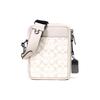 New Sullivan Cow Leather Cell Phone Pouch, Shoulder Bag, Crossbody Bag Regular Men's White & Light Khaki CJ670-QBVRL