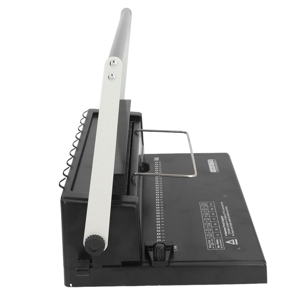 Mașină de legat Liant cu sârmă spiralată 34 găuri pătrate Perforare 12 coli 80 g Legare 120 coli pentru A