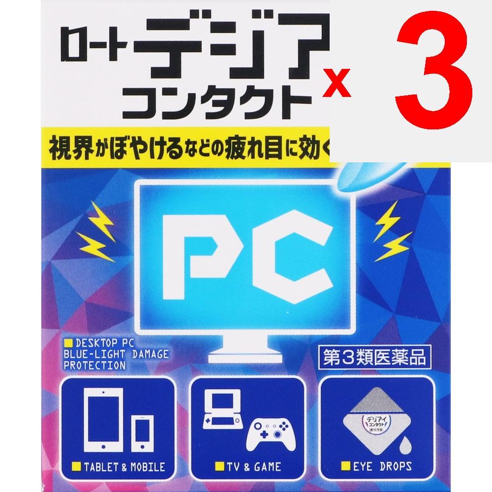 Rohto Rot-Digi-Eye Contact 12mL For contact lenses Eye Drops Indications: Eye inflammation caused by ultraviolet rays or other light (such as snow bli