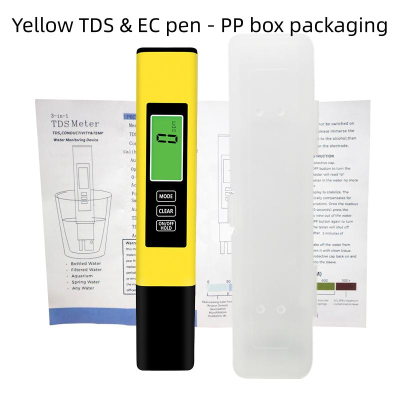 3 in 1 Portable Water Tester TDS Meter EC Meter Temperature Meter for Drinking Water Aquariums Hydroponics Pools