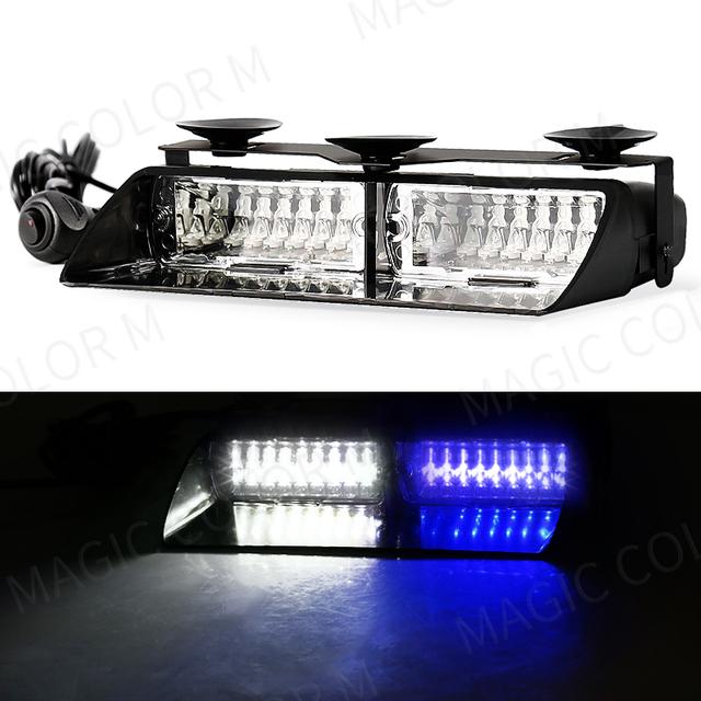 16 LED Strobe Signal Emergency Windshield Warning Beacon Lights Red Blue Yellow Amber White Green Auto Car Accessories