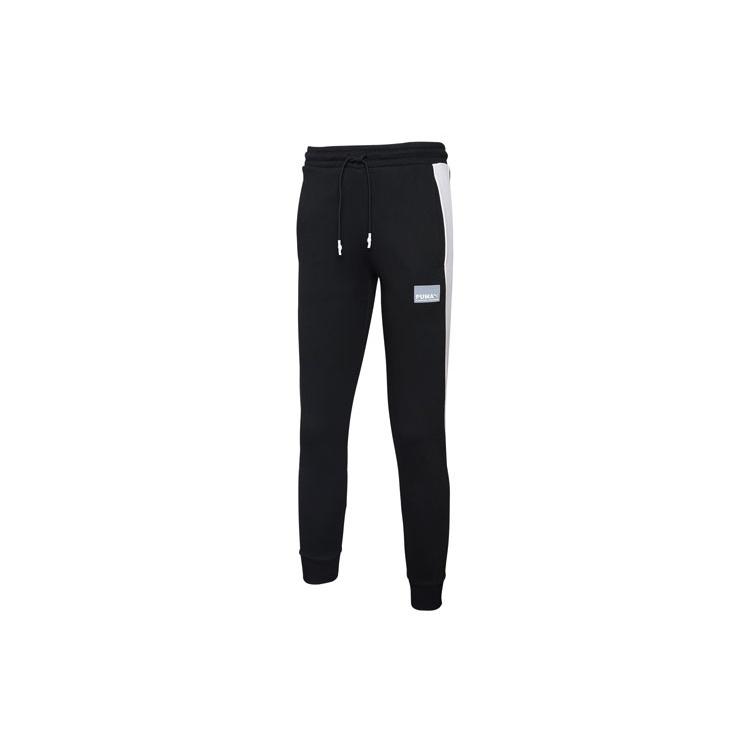 PUMA Iconic T7 Track Pants  Black White  Men s 598234-01 M