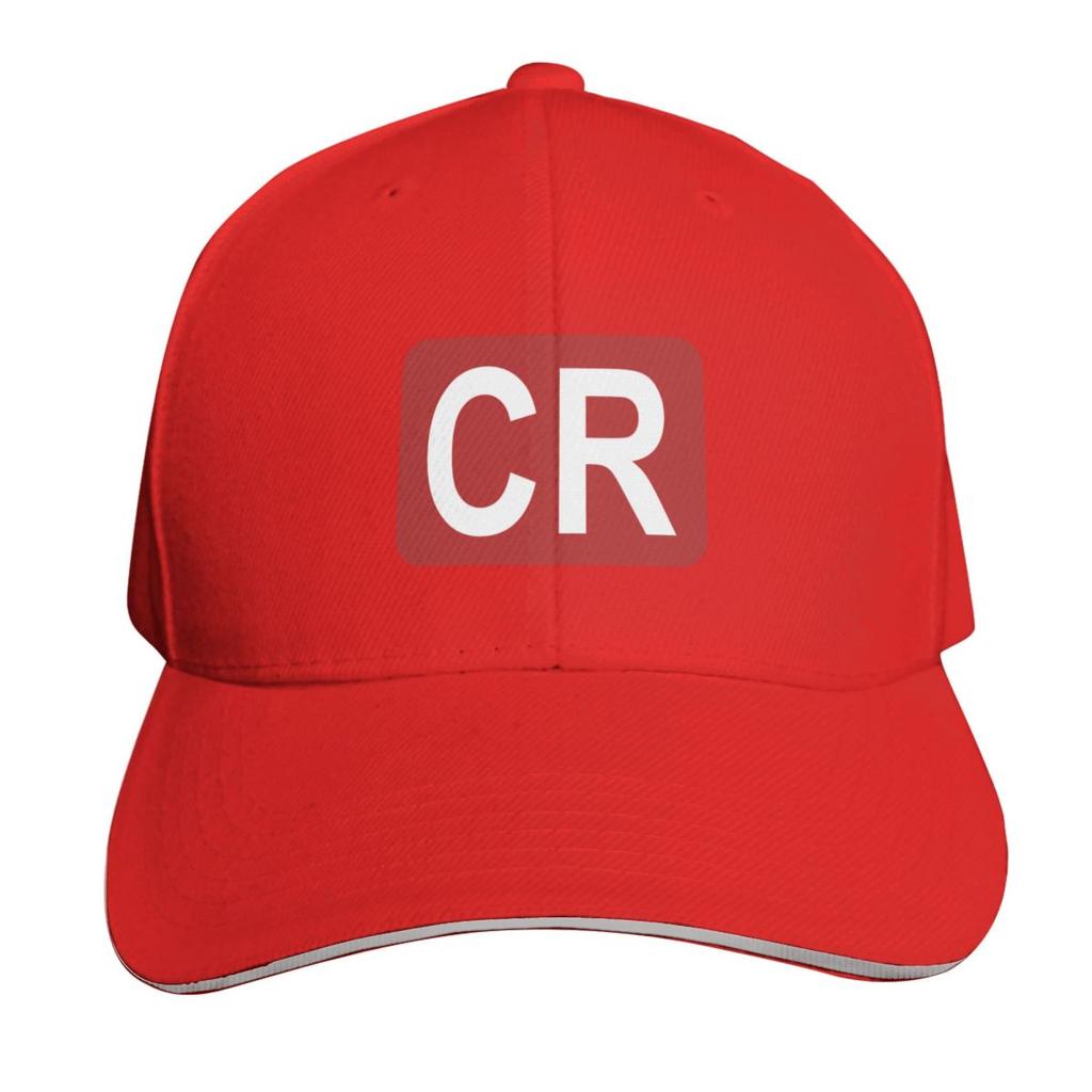 CR Initialen Baseballkappe Derbyhut Sportkappe Große Größe Hut Bommelmütze Unisex Tennis Damen