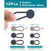 12pcs Pants Waist Button Extenders for Jeans Women Men Pants Waist Extenders Waist Extension Flexible Waistband Expander