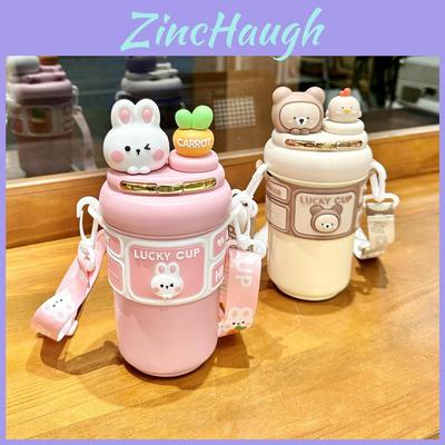 Cute Girls Insulated Drinking Cup With Straw Lock For School And Travel