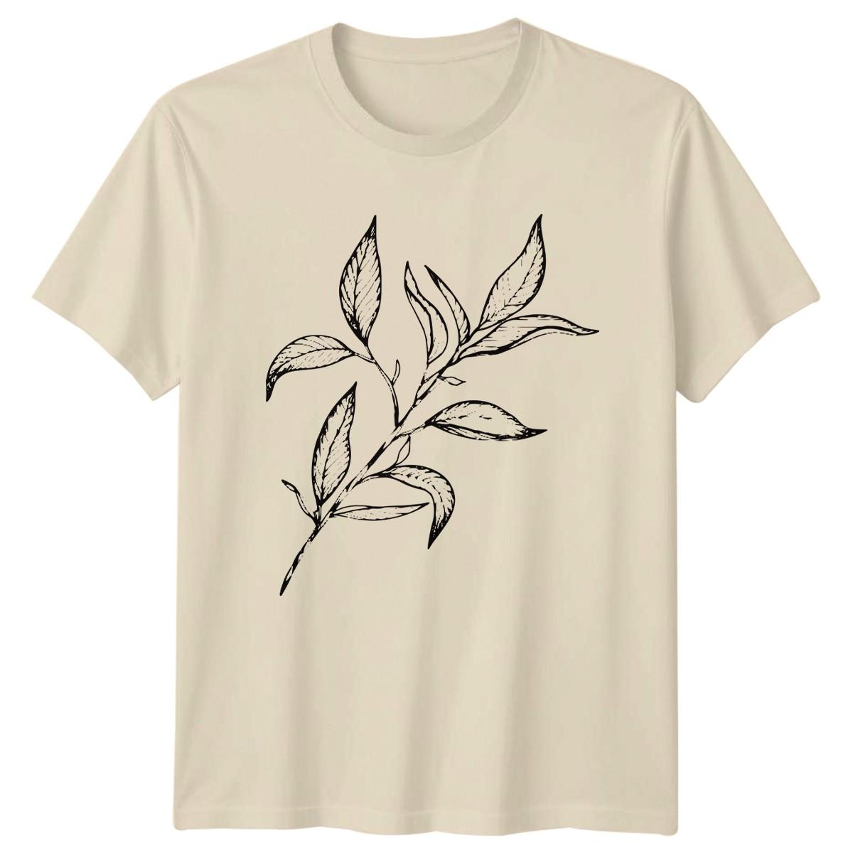 Hand Drawn Botanical Design Vintage Sketch T-Shirt Botanical Sketch Nature S