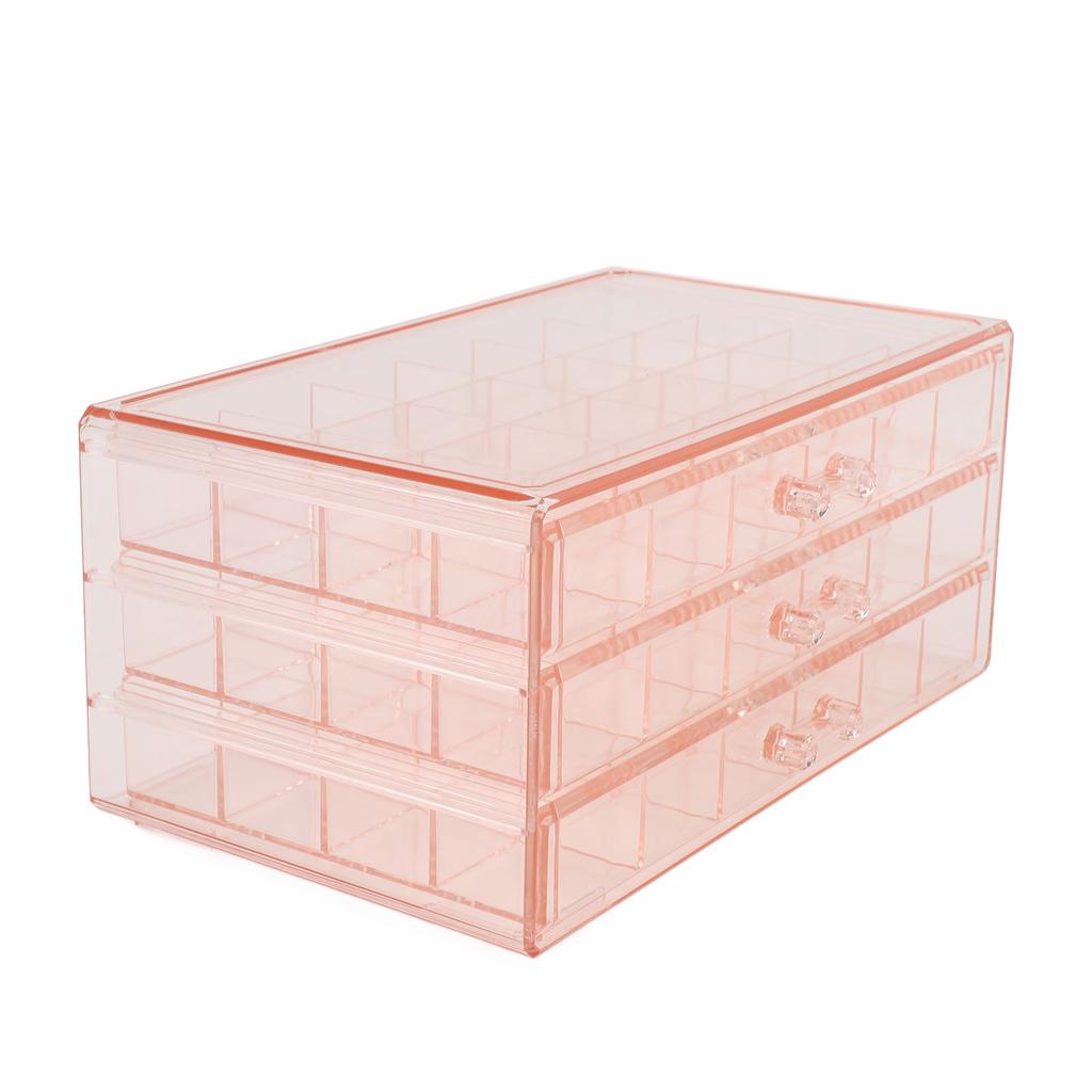 Jewelry Box 3 Layer 72 Cells Antioxidant Acrylic Clear Jewelry   for Earring Necklace