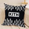 Classic Logo KKITH Cushion Cover Short Plush Doublesided Print Square Throw Pillow Covers Sofa Home Cushion Decor