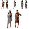 Fashion Womens Winter Women Long Sleeve Dress Slim Fit Sexy Vneck Dress