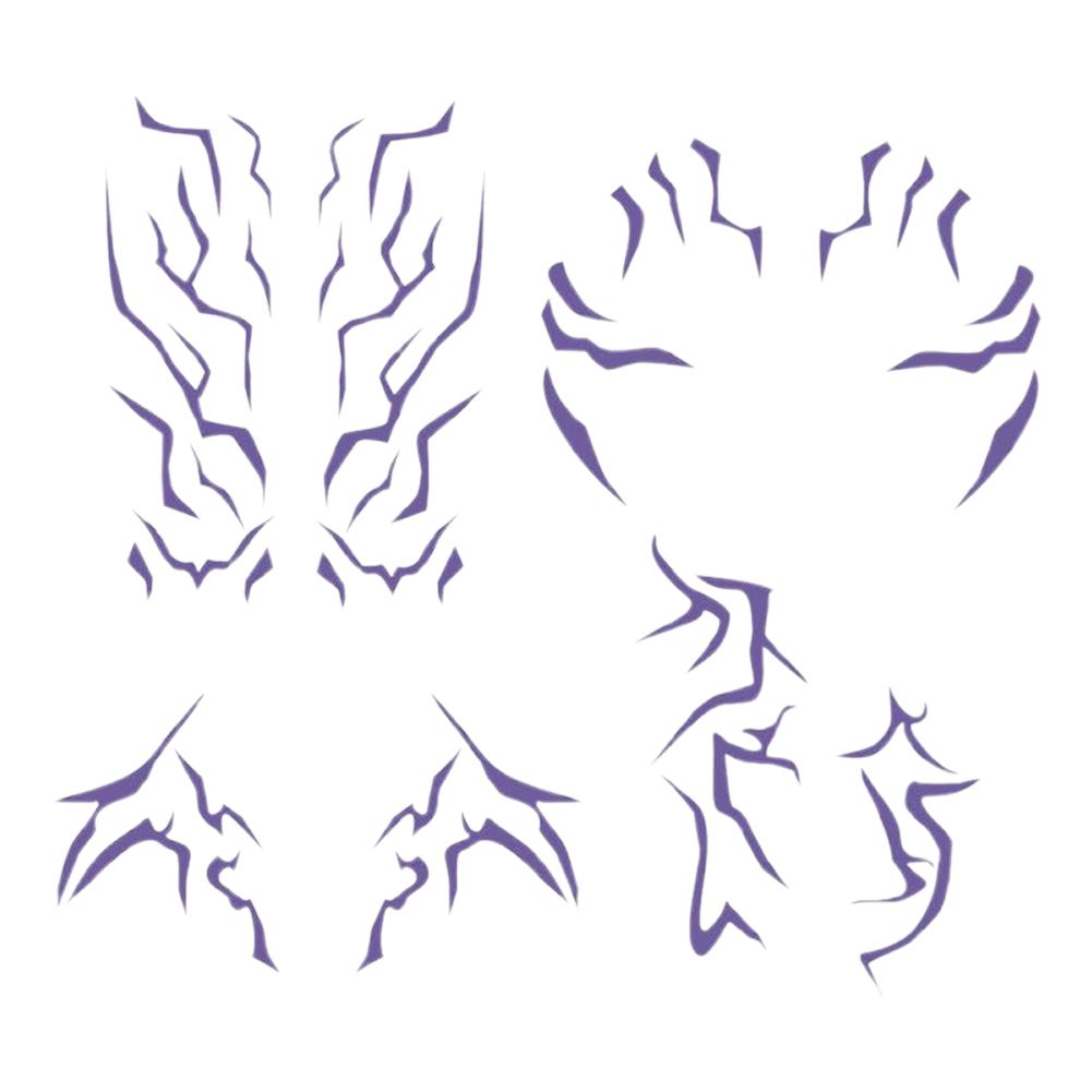 1 Set For Kpop Demon Hunters Rumi Kang Cosplay Prop Tattoo Sticker Rumi Tattoo Demonizing Sticker For Halloween Party Gifts