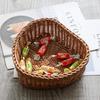 Heart-shaped Faux Rattan Woven Fruit Basket