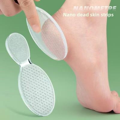 Neue 8-förmige Nano-Glas-Doppelkopf-Fußfeile zum Entfernen abgestorbener Haut an Füßen und Händen