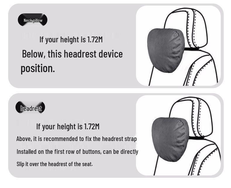 Maybach S-Class Tesla Car Headrest Cushion: Neck and Lumbar Support Pillow