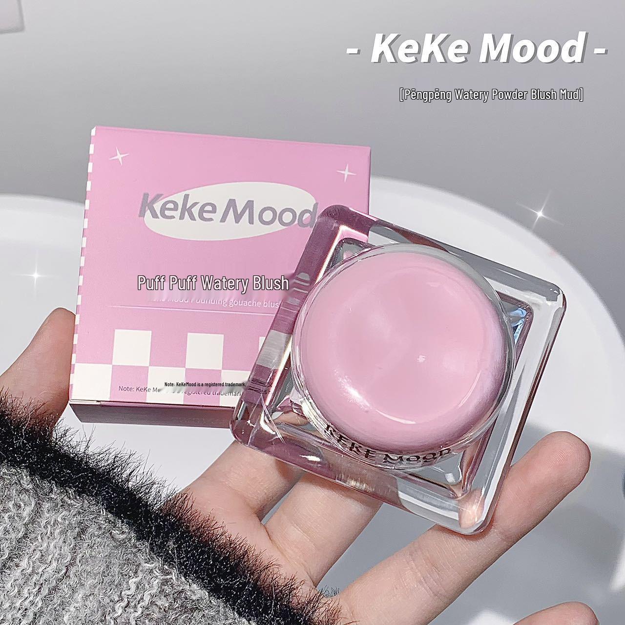 

Kekemood Energetic Peach Matte Blush - Single Color, Natural Whitening Rouge Palette
