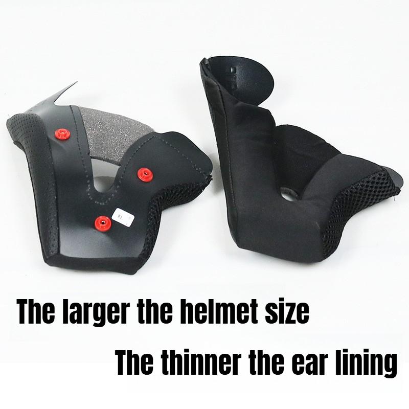 Univerzální polstrování uší pro motocyklové helmy pro JIEKAI 902/310 ORZ 991/966 AIS 611/805 Vnitřní polstrování hlavy S-XXXL Pohodlné přizpůsobení