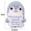 10/1x Positive Energy Penguin Hug Pocket Mini Handmade Plush Wool Knitting Potato Doll with Card Party Christams Festival Gifts