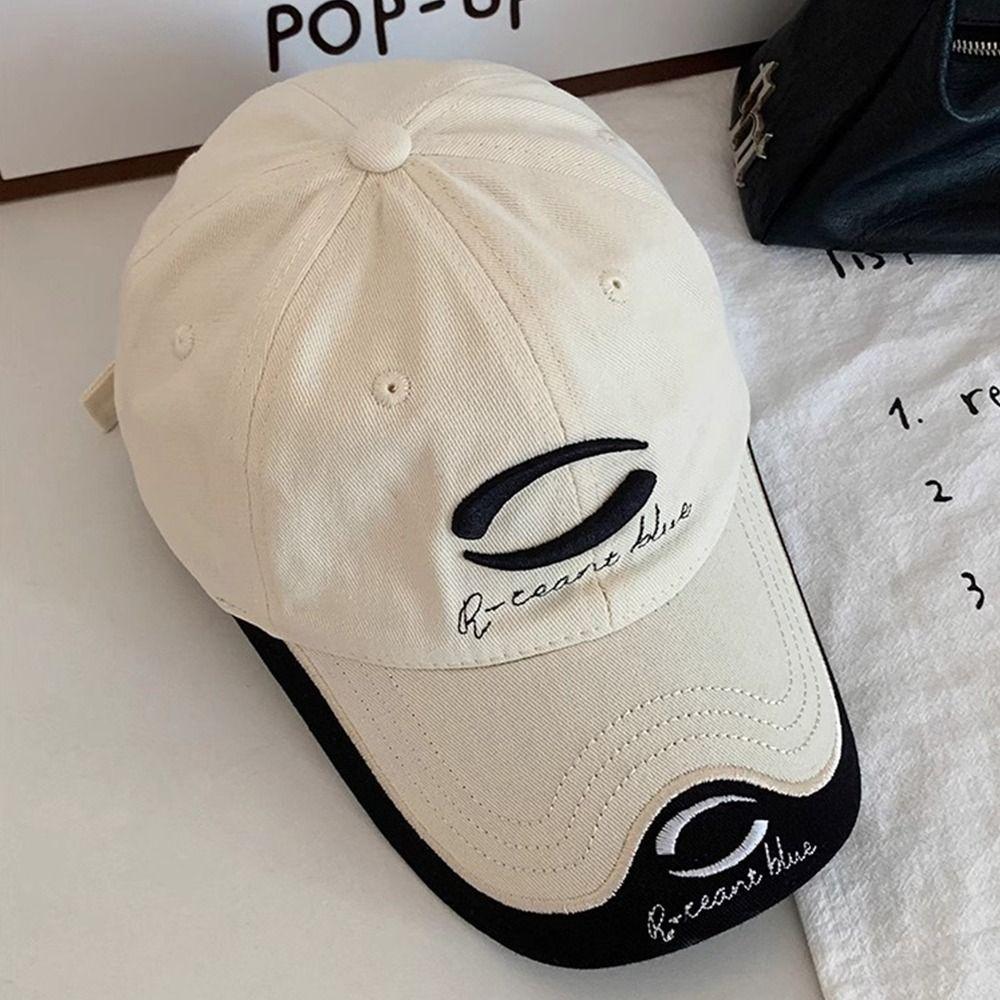 Y2K Letter Peaked Cap Embroidery Visors Snapback Cap Retro Vintage Baseball Cap  Streetwear
