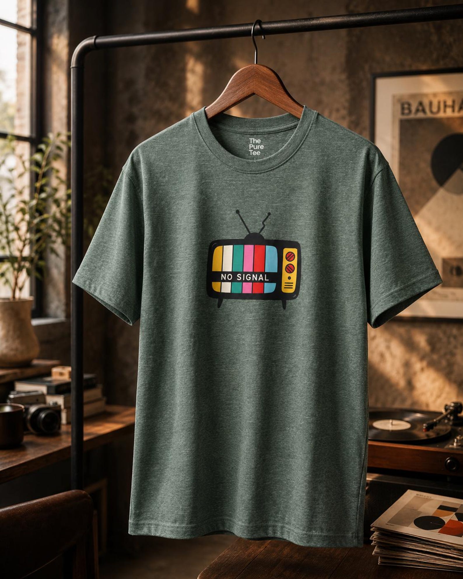 Retro TV No Signal Graphic T-Shirt | Unisex Vintage Tee XL