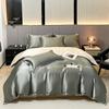 WOSTAR Luxury Satin Rayon Bedding Set Four-piece Set Summer Solid Duvet Cover Bed Sheet and Pillowcase Twin Full Queen King Size