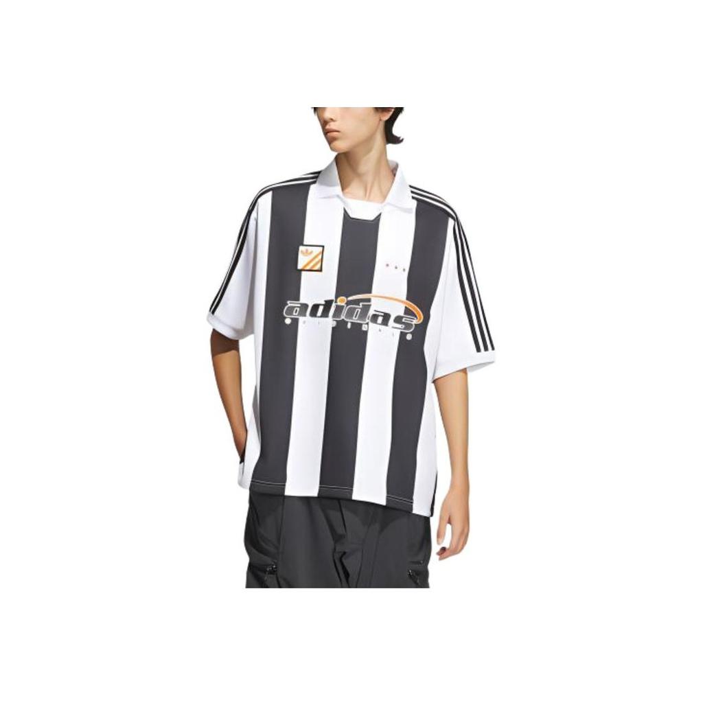 Adidas Originals Breathable Comfort Striped Short Sleeve Polo Shirt Men Tops White IW6306