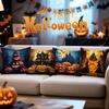 Halloween Pumpkin Castle Pillowcase Printed Polyester 45X45Cm Throw Pillowcover Decorative Sofa Cushion Pillowslip Home Decor