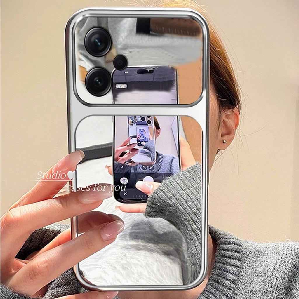 Case for Xiaomi Redmi Note 12 Pro+ 5G,Pro 5G Trending Big Window Cover Mirror Phone Casing