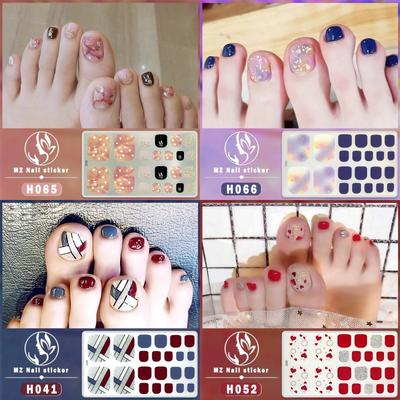 22 st/ark Halvhärdade UV-tånagelklistermärken Heltäckande Nagellackremsor Lamp-härdande Naglar Fötter Självhäftande Naglar Gel UV-klistermärken