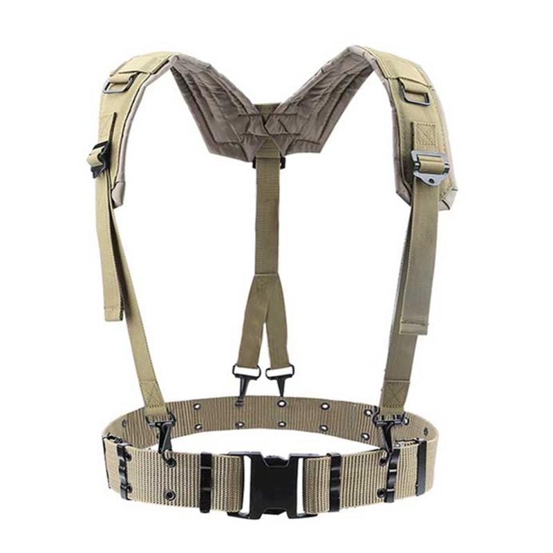 Outdoor Adjustable Equipage Suspender X Type Tactics Braces New Suspenders Men Duty Belt Harness Combat Readiness Strap