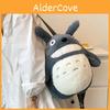 Sac à dos en peluche mignon de dessin animé pour filles, grande taille avec un charmant design de chat dragon à double épaule