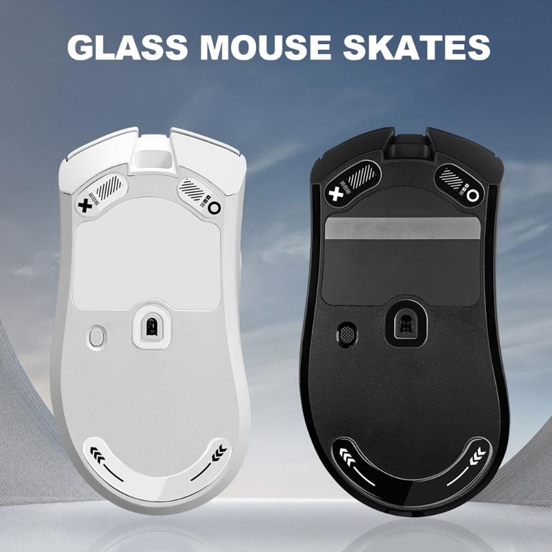 Tempered Glass Mouse Feet For DeathAdder Mouse Skates High Wear Resistance Smooth Glides Durability Use