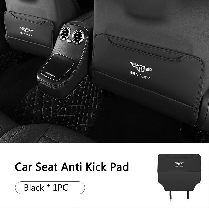 

1PC PU Leather Car Seat Back Anti Kick Pad Dustproof Protection Mat For New Bentley Flying Spur Continental GT Bentayga Mulsanne