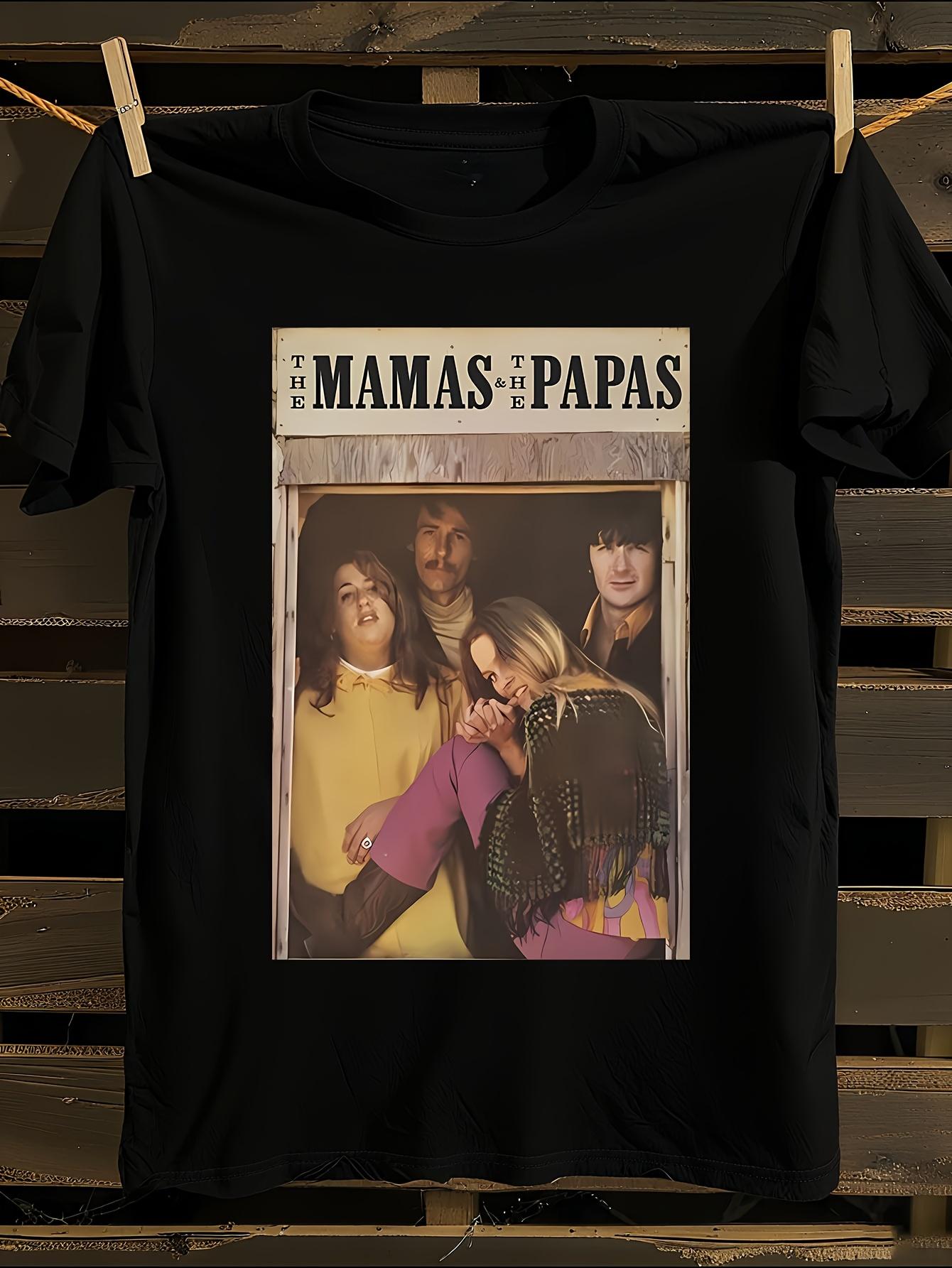 

The Mamas & The Papas Vintage Band Graphic T-Shirt Mens Tshirt Womens Tshirts with Letters Print Short Sleeves T-Shirt Casual Street Tee Shirt Top XXXL