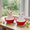 Pig Basket Silicone Flowerpot Mold for Resin Concrete Crafts Decorative Planter Candle Cups and Gift Container Making