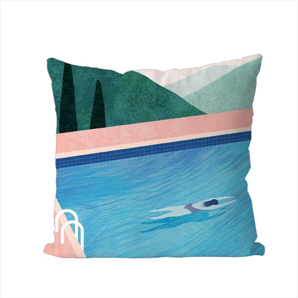 H-Henry Art Pillow Case For Car Sofa Decorative Home Double-sided Print Plush Square Throw Pillow Cushion Cover