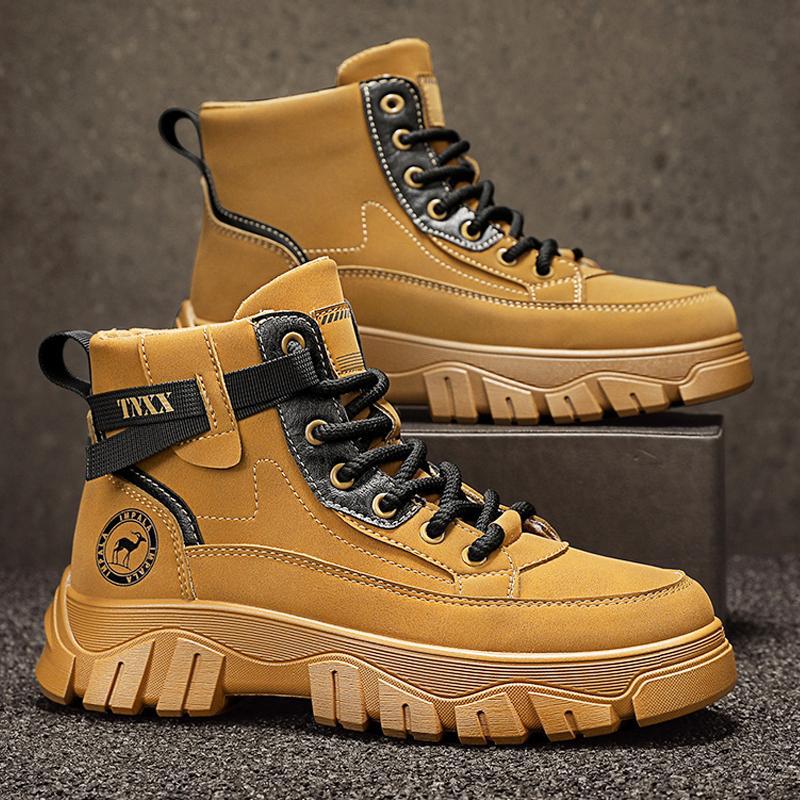 

Осень новые ретро платформа увеличение роста мужские ботинки Мартина на открытом воздухе отдых путешествия спорт мода короткие ботинки мужская обувь 44