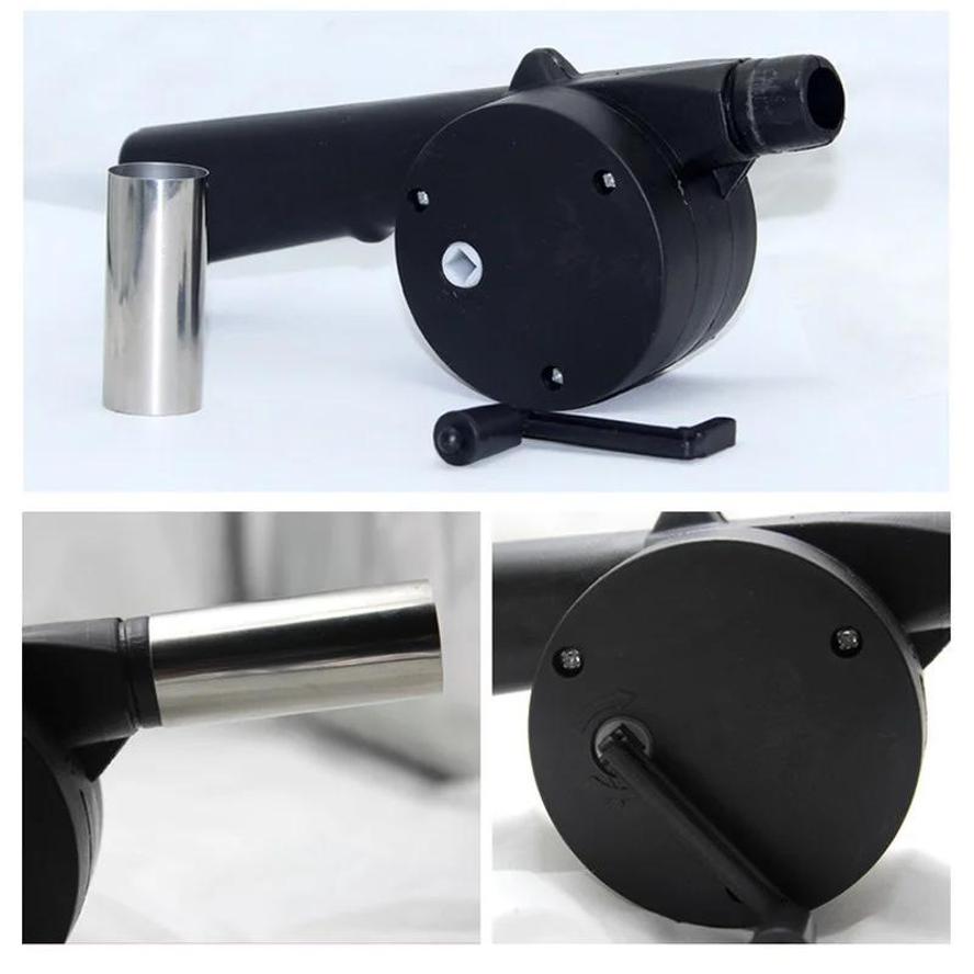 1 Pcs Outdoor BBQ Fan Hand Crank Blower Portable BBQ Fire Bellows Tool Picnic Camping Accessories Outdoor Kitchen