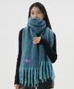 Aheule Boucle Oversize Brush Light Muffler_Teal