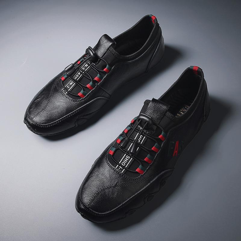 38-46 Men's Shoes Breathable Fashion Leather Shoes Soft Loafers Shoes  Driving Shoes Men