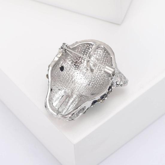 Brož s hlavou leoparda drahokamy vykládané leštěným tvarem mocného pantera Kabát Límec Oblek Taška Klobouk Dekorace Oblečení Šperky Příslušenství