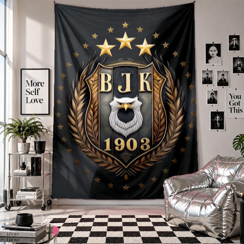 Beşiktaş FC Wall Tapestry Home Decor Wall Hanging Cloth for Bedroom Living Room Background